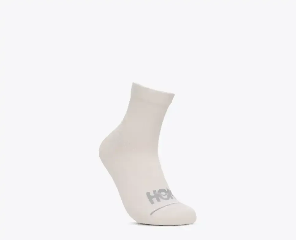 HOKA Quarter Run Sock 3-Pack White/White/White