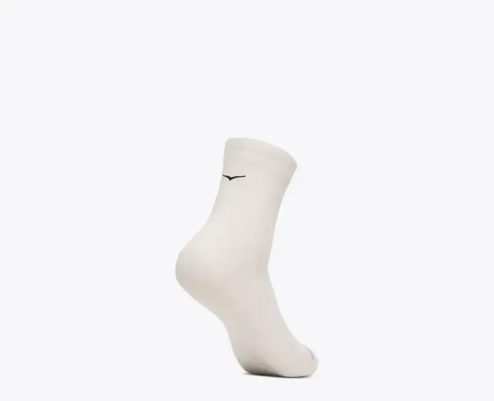 HOKA Quarter Run Sock 3-Pack White/White/White