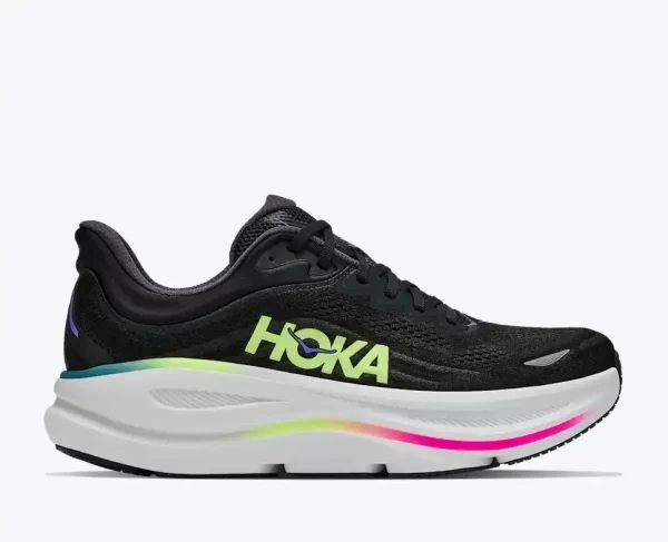 HOKA Bondi 9 Black Neon Yuzu